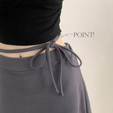 Jeans Strap Ribbon Skirt Leggings Skirt Pants