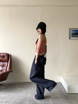 サリーボタンパンチングレイヤードニットノースリーブ / Sally button punching layered knit sleeveless