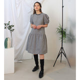 Bonita flower check dress (6657246920822)