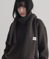 Pullover muffler knit set_Charcoal