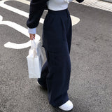 [BELLIDE MADE] スエードポケットワイドカーゴパンツ