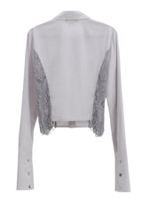 ビンテージレースクロップドシャツ/VINTAGE LACE CROPPED SHIRT