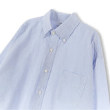 VZロゴビックオーバーフィットオックスフォードストライプシャツスカイブルー/VZ Logo Big Over Fit Oxford Stripe Shirt Skyblue (6683362787446)