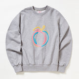 ピーチエンボスドプリントスウェットシャツ / PEACH EMBOSSED PRINT SWEATSHIRT_MELANGE GRAY