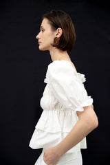 Magnolia puffy cotton blouse (6569462497398)