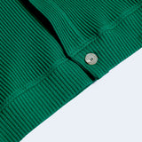 ラウンドネックワッフルカーディガン/DAMP ROUND-NECK WAFFLE CARDIGAN_GREEN