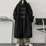 [Fleece lining] Cado Boxy Long Tteokbokki Hooded Bomber Jacket Coat