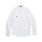 オーバーフィットドットプリントシャツ/OVERFIT DOT PRINT SHIRT-WHITE