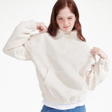 ハイネックダンブルフリーススウェットシャツ/HIGH NECK DUMBLE FLEECE SWEATSHIRT_IVORY