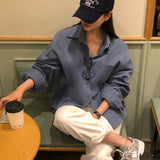 [Belied made/6 color] ピクニックツイルオーバーサイズフィットシャツ