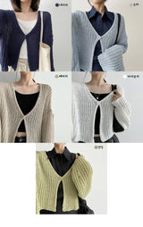 ピーチワンボタンニットカーディガン / Peach One Button Knit Cardigan
