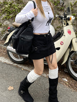 ナイロンローストリングミニスカート / nylon low string mini skirt