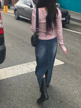 Walter denim long skirt