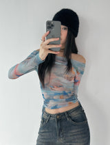 blue rain blouse