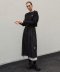 NICOLE PINTUCK LAYERED LONG SKIRT_BLACK