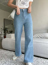 ブロックデニムパンツ / Block Medium Blue Denim