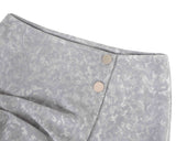スエードミニラップスカート/DOZI - Suede Mini Wrap Skirt _ Light Grey