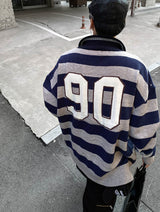 No.0461 90 stripe collar KNIT (3color)