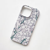 ホワイトデルフィニウム スマートフォンケース/White Delphinium (Galaxy) Matt Hard Case