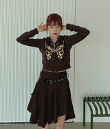 カットアンバランススカート/Cut unbalanced skirt (2color)