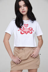 2フューリアスクラブクロップTシャツ / 2 FURIOUS CLUB CROP T-SHIRT WHITE