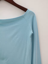 オフショルダーTシャツ / Off Shoulder Scarf T-Shirt (3color)