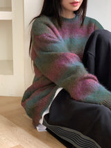 [UNISEX/ WOOL20] Tums gradient dangara mohair knit