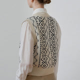ドロージャガードベスト / Draw jacquard vest