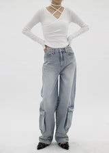 バルーンカーゴデニムパンツ / no.0001 balloon cargo denim pants