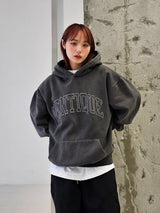 VENTIQUE Pigment Logo embroidery Hoodie 3color