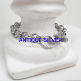 8mm O チェーン ブレスレット / [BLESSEDBULLET]8mm O chain bracelet_dark silver