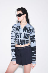 ニュースカラーTシャツ/NEWS COLLAR T-SHIRT
