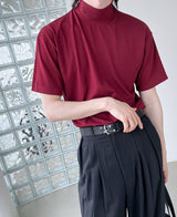 [自主制作]2A刺繡ロゴモックネック半袖 (4 color)