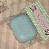 ビンテージリボンエアポッズケース / vintage ribbon airpods case (blue)