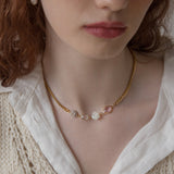 レトロムードビンテージサージカルチェーンネックレス/Retro mood vintage surgical chain necklace