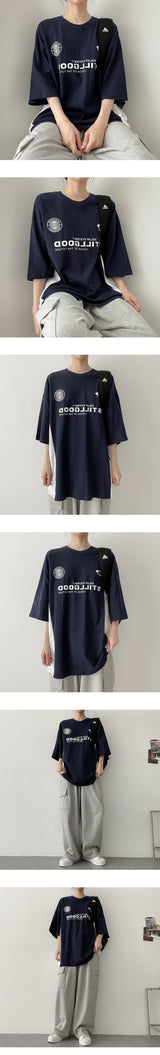 スチールカラーショートスリーブTシャツ / Steel Color Short-Sleeved T-Shirt