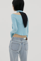 オフショルダーTシャツ / Off Shoulder Scarf T-Shirt (3color)