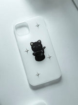 SomeCat Black Phone Case_matt