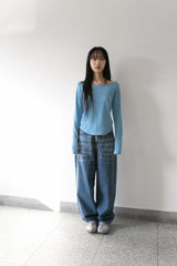 cats balloon denim pants(S-L)