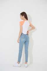 NNYラグランクロップTシャツ/TOP(9246) NNY Nagran Crop Tee