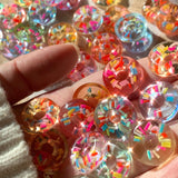 Rainbow sweet donut case