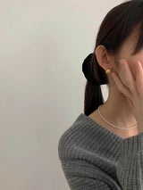 [92.5silver] マットサークルワンタッチピアス