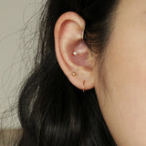 14Kゴールドボール3MMピアス/14K GOLD BALL 3MM EARRING_2COLOR (silicone clutch)