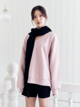 Knit Balaclava Long muffler (BLACK)