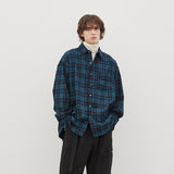 Wide Check Overfit Shirt (Green)