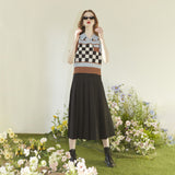 Long Black Pintuck Skirt (6681265668214)