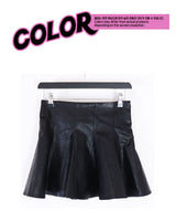 chi-chi leather pleats skirt (6667131060342)