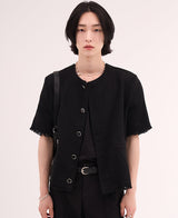 オーディンツイードダメージカーディガン/[MADE] Odin Tweed Damage Cardigan (2 color)