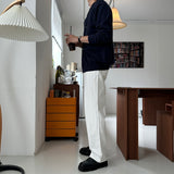 LMN デイリーウォッシャブルYネックカーディガン