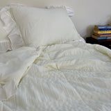シャーリングラッフルサマーコンフォーターセット - Cream white - Q